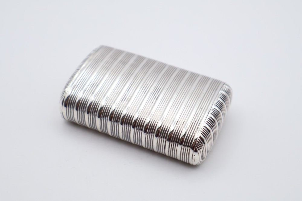 Quality Antique Solid Silver Large Snuff Box Hallmarked Birmingham C.1800