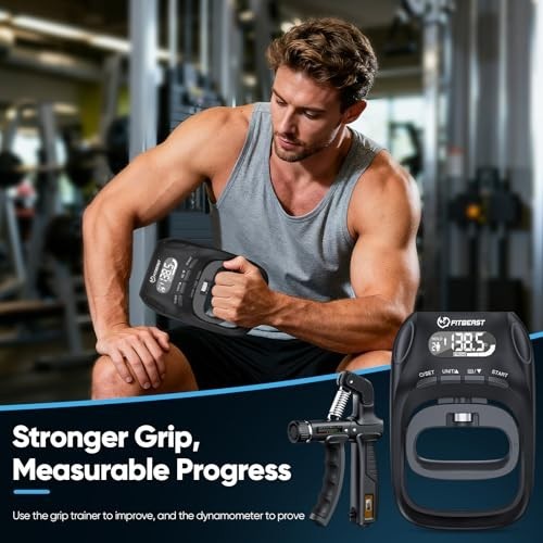 Grip Strength Tester Set - Hand Strengthening Tools for Progress Tracking & Reco