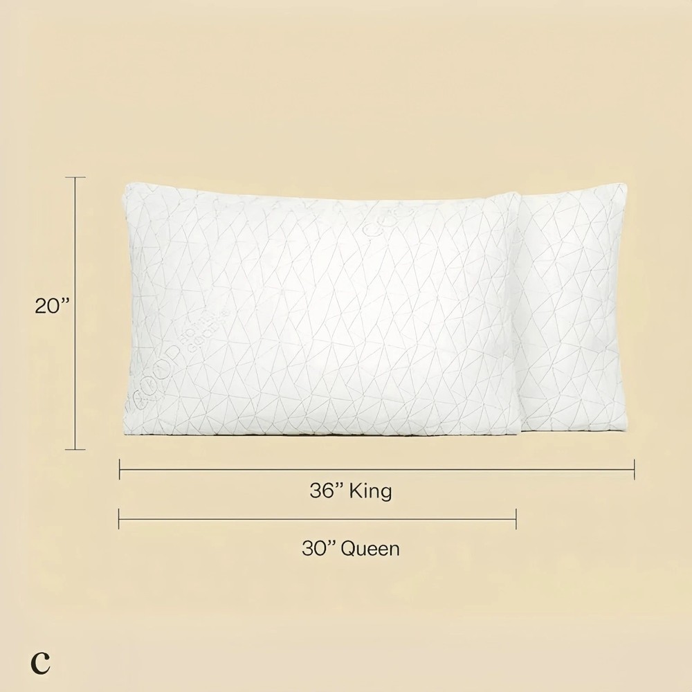 Coop Home Goods Memory Foam Bed Pillow Adjustable Loft Pillows for Side Sleeper