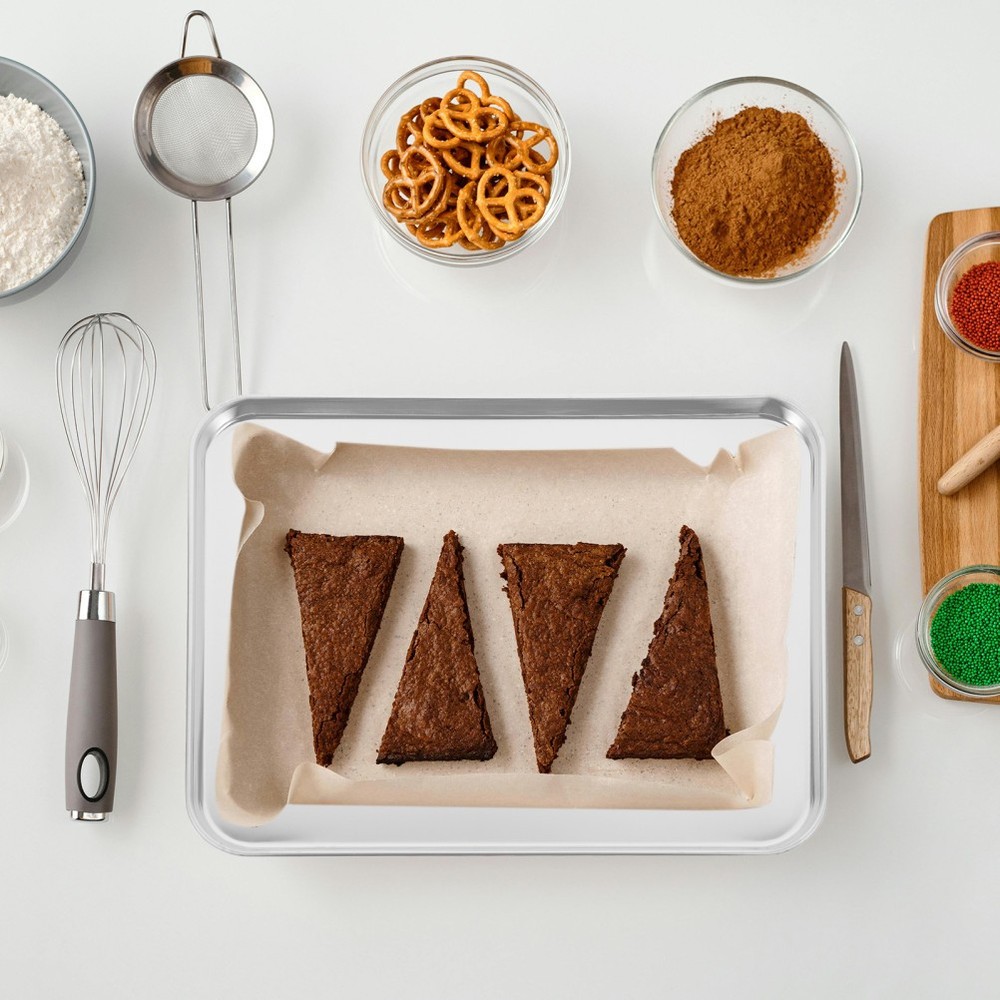 1Pc Large Stainless Steel Baking Tray Rectangular Baking Tray for Restaurant UK