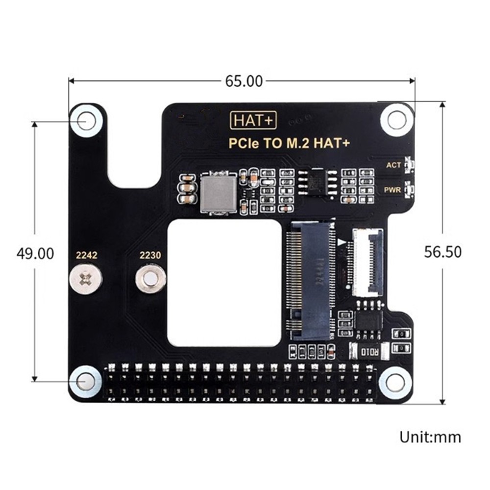 Pcie To M.2 Adapter Board Nvme Protocol SSD W/Cable For Raspberry Pi 5 Genera