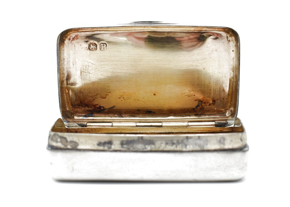 Antique Georgian Solid Silver Snuff Box1810 George III
