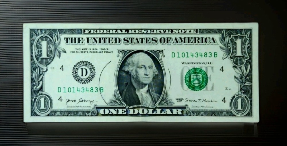 $1 One Dollar Bill 2013 Federal Reserve Note Error ~ Inking Error, Extra Circles