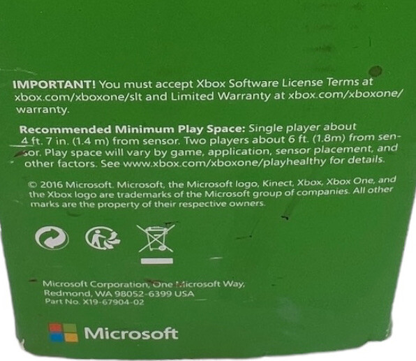 Xbox One Kinect Sensor By Microsoft With Box And Instructions Preowned Untested