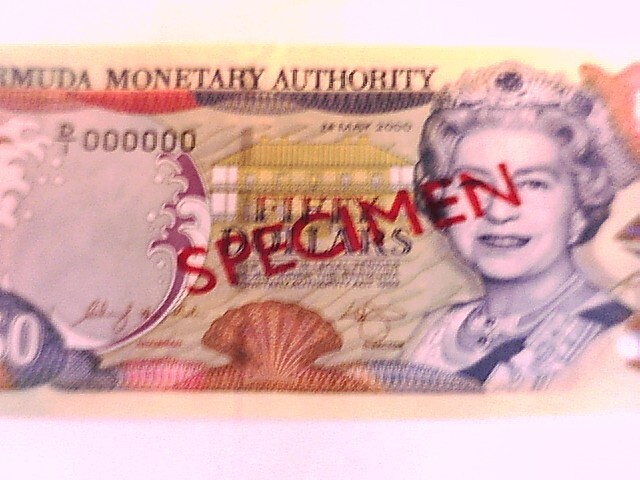 Bermuda 2000 Fifty Dollar SPECIMEN note Choice Crisp Uncirculated.