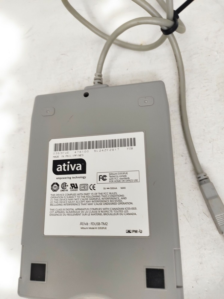 Ativa - FDUSB-TM2 USB 3.5" USB Floppy Disk Drive