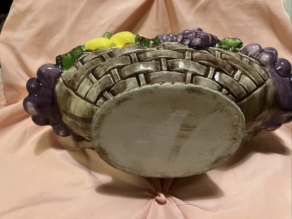 Vintage Ceramic Centerpiece Fruit Basket