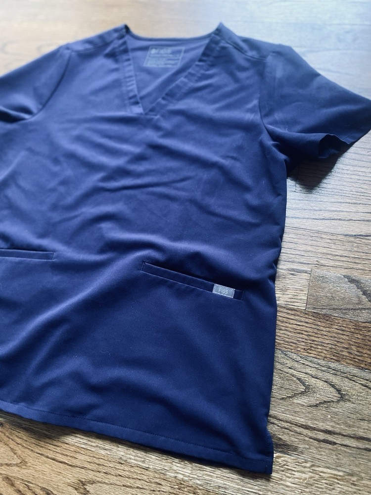 FIGS Scrub Set Navy Blue Top L Pants M Petite Technical Collection