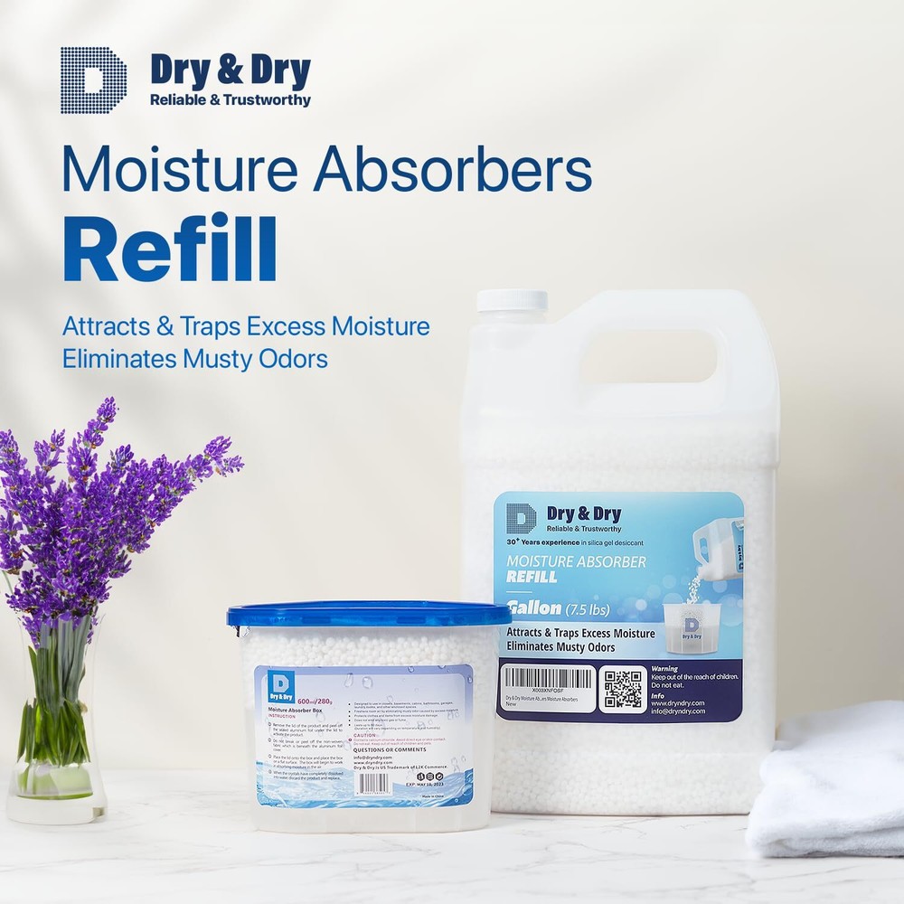 4 lbs Moisture Absorber Refill Beads for Dehumidifiers Home & Basement Use