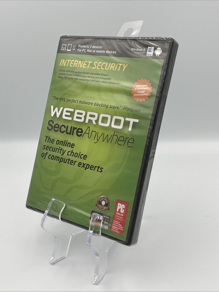 Webroot Secure Anywhere Internet Security WINDOWS 8 Compatible PC Mac or Mobile