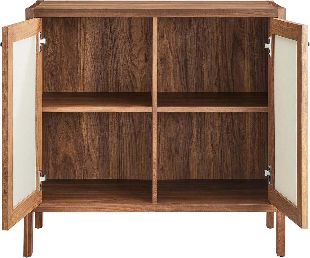 Capri 33" Walnut Sideboard - Mid-Century Modern Storage Cabinet