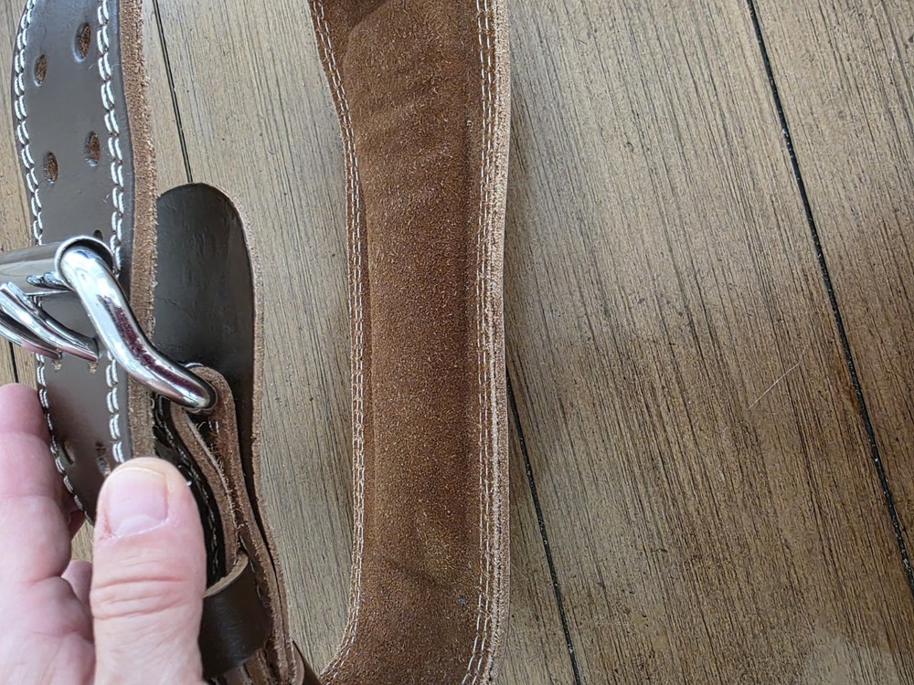 RDX Brown Leather Weight Lifting Belt ** Small ** EUC!!!