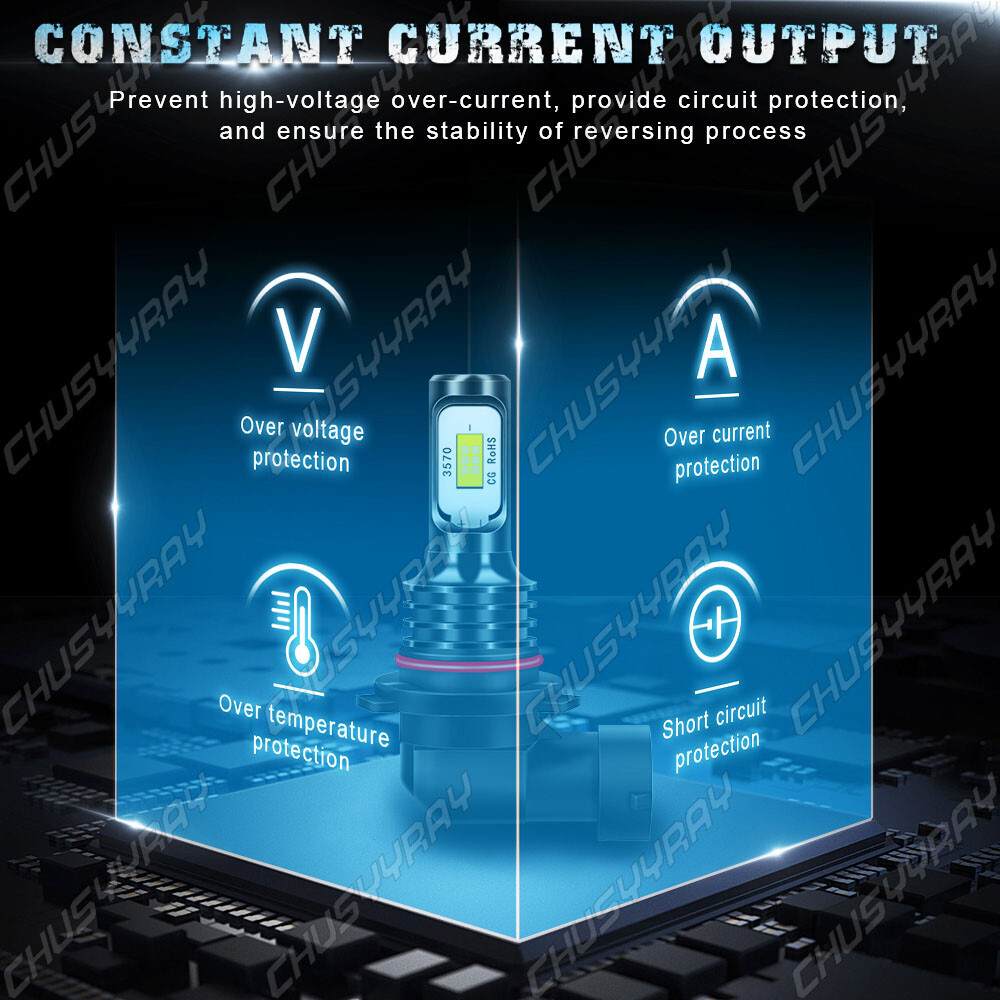 For Tahoe 2007-2012 2013 2014 6X LED Headlight + Fog Light Bulbs Combo Kit 6000K