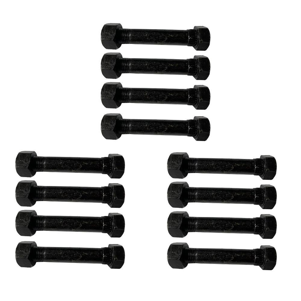 Set of 12 Trailer Leaf Spring Shackle Bolts 9/16"-18 X 3" Long w/ Nuts