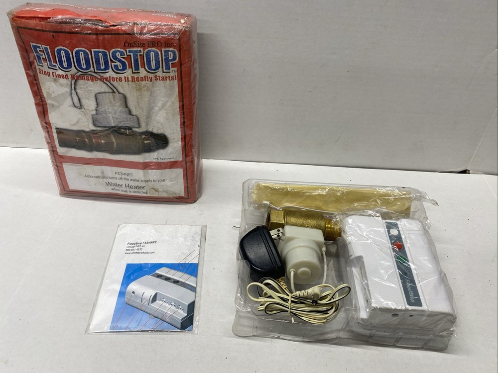 FloodStop OnSite Pro Water Heater Leak Detector  FS3/4NPT  ACM-15