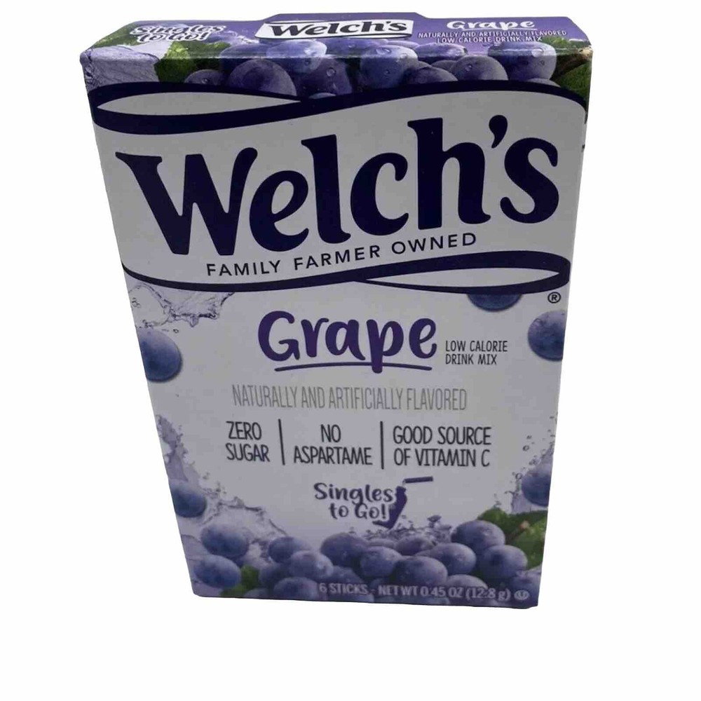 Welch's Grape 18 Packets Low Calorie Grape Drink Mix 3 Boxes