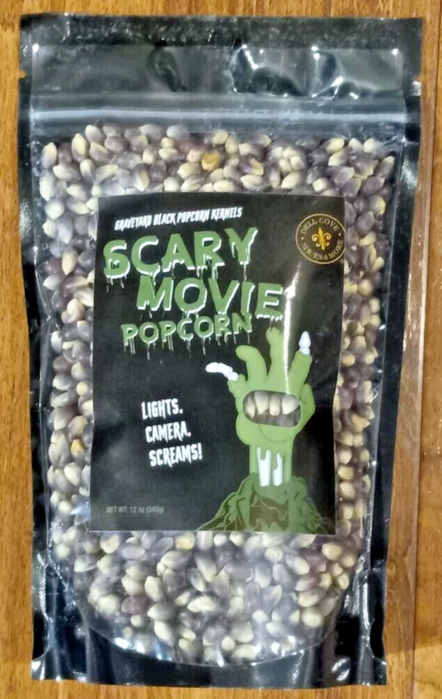 12oz Scary Movie Popcorn - Graveyard Black Popcorn Kernels
