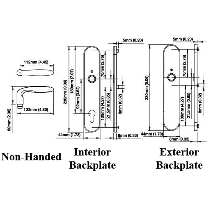 Hoppe Verona Inactive Handle Set Stainless Steel