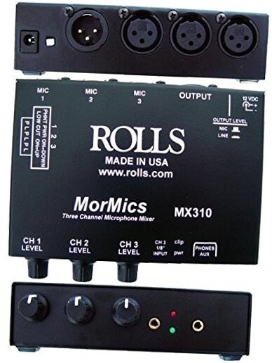 3 Ch. Mic Mixer/Combiner (MX310)