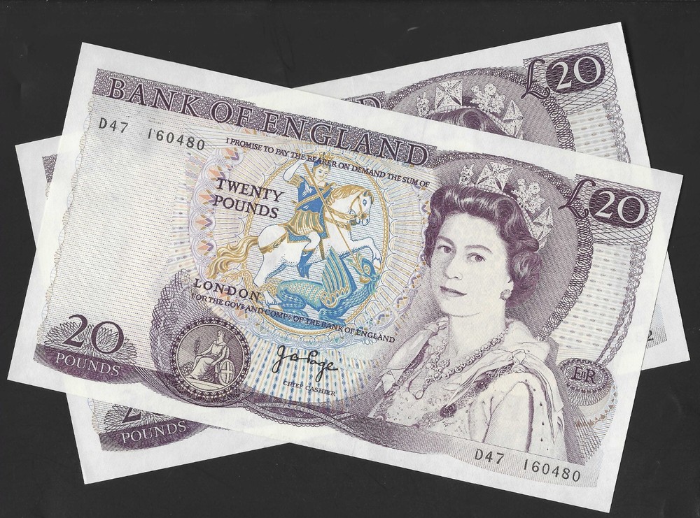 B328 PAGE 1970 TWENTY POUND £20 BANKNOTE - UNCIRCULATED - SELECT YOUR NOTE - UNC