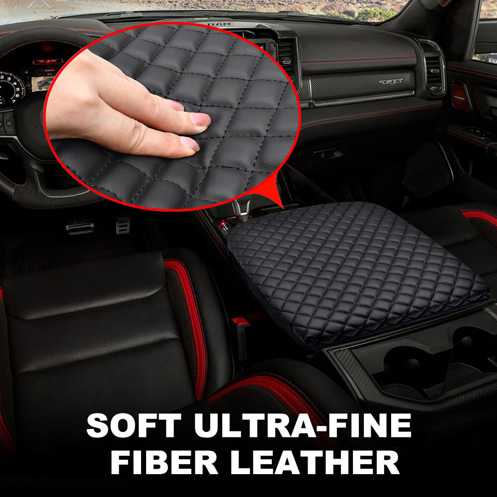 For 2019-2024 RAM 1500 Console Armrest Leather Cover Cushion Pad Protector