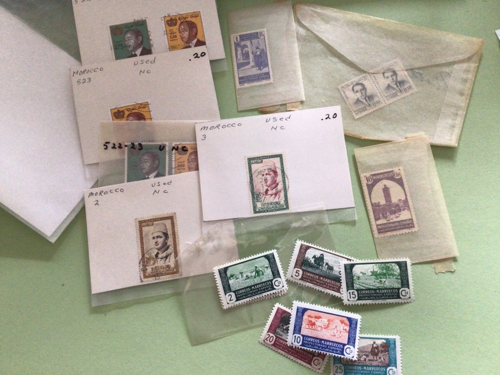 Marruecos old stamp packets vintage stamps Ref 65617