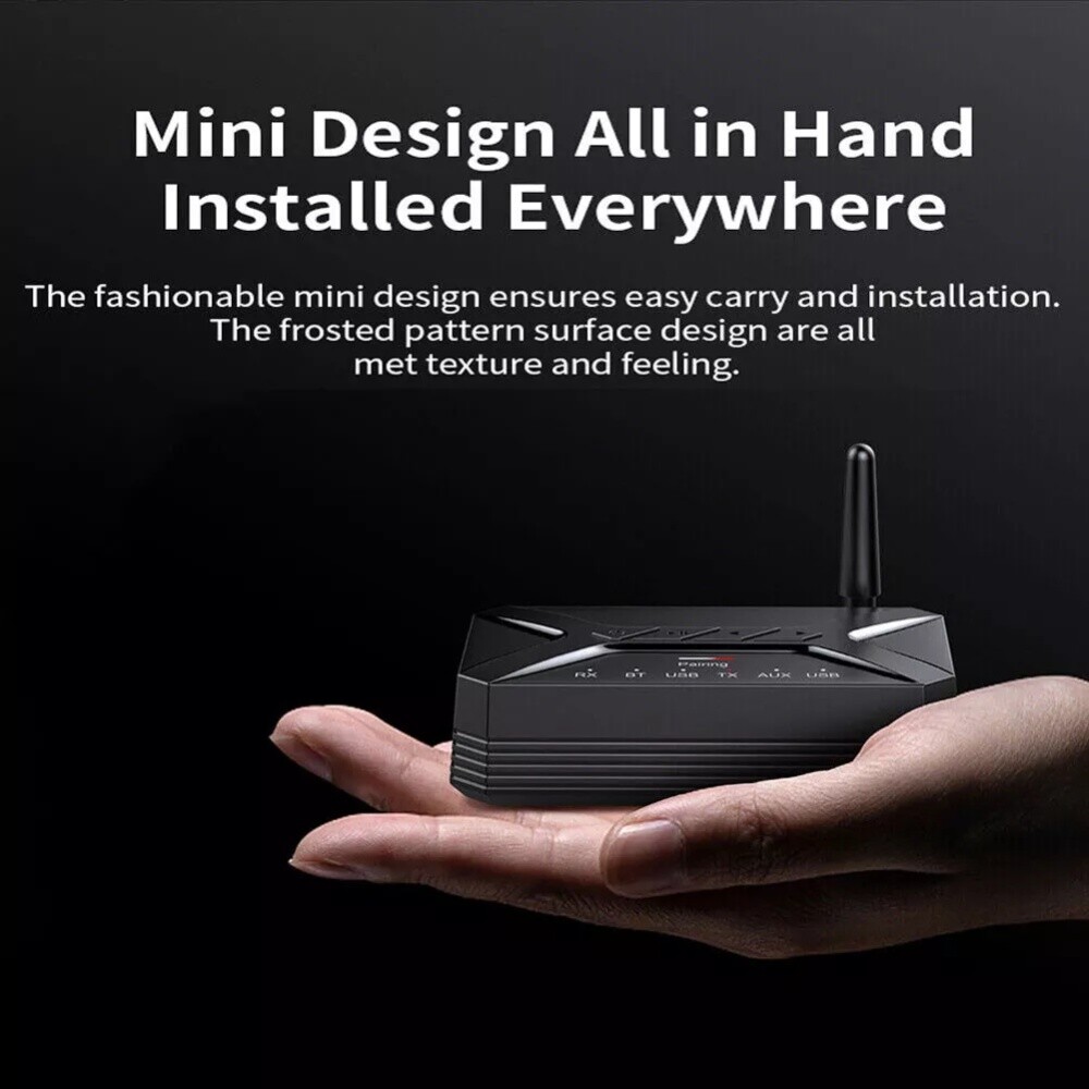 Bluetooth Transmitter Receiver Adapter Long Range For TV Home Car Stereo Audio