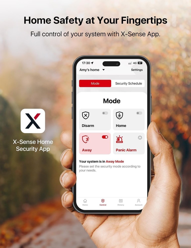 X-Sense Smart Security Keypad, Security Kit AS05/AS08 Accessory, Easy Mode Switc