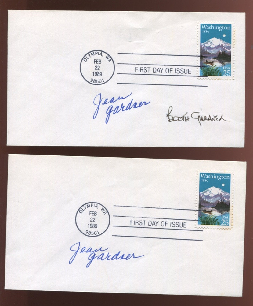 Booth and Jean (Forstrom) Gardner  Signed covers DC3698