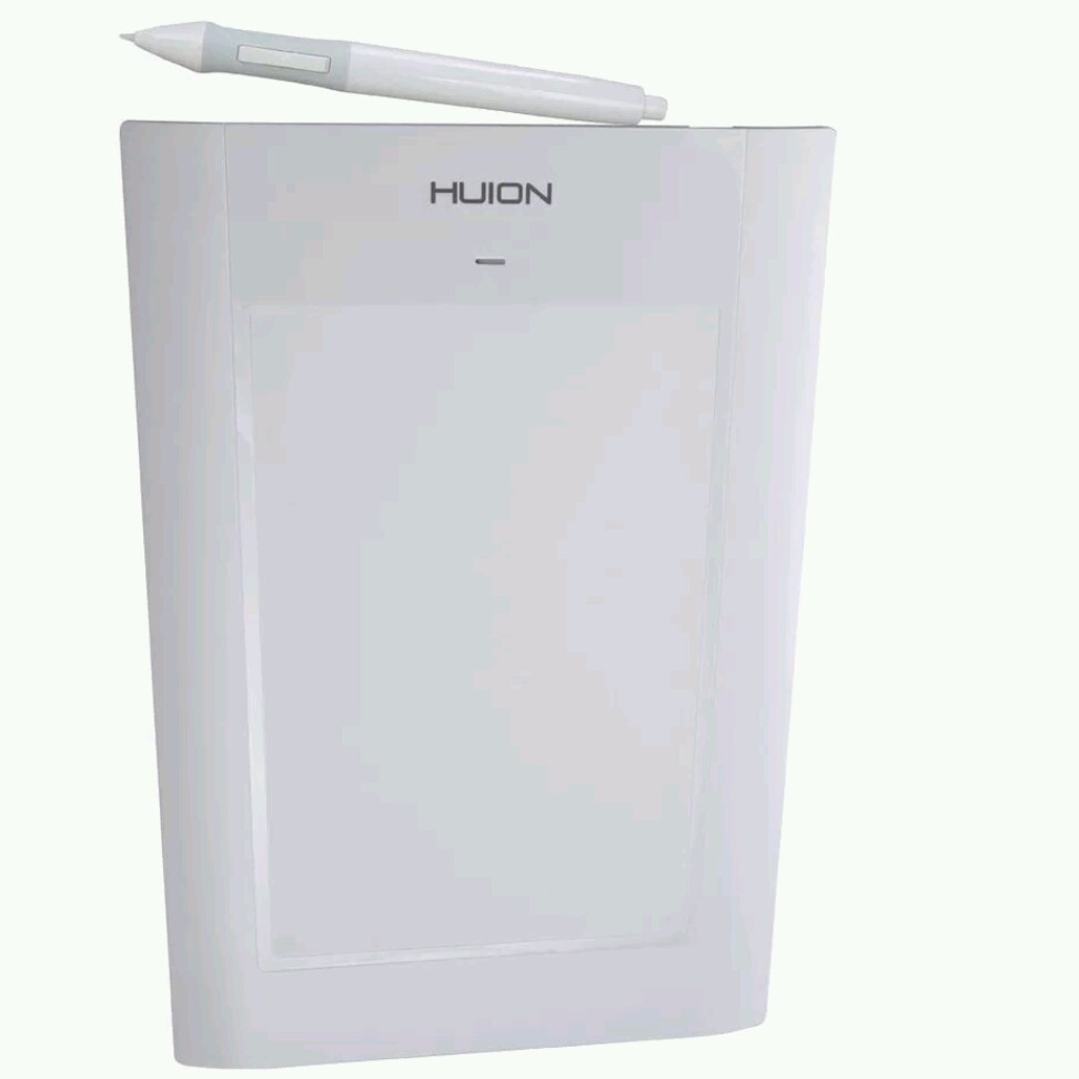 White Huion USB Connection Drawing Tablet