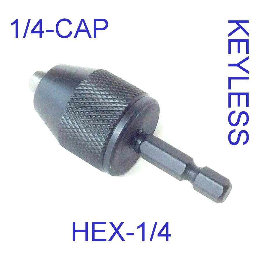 1 pc Keyless Drill Chuck 0-6mm Cap with Converter 1/4" Hex Adapter S