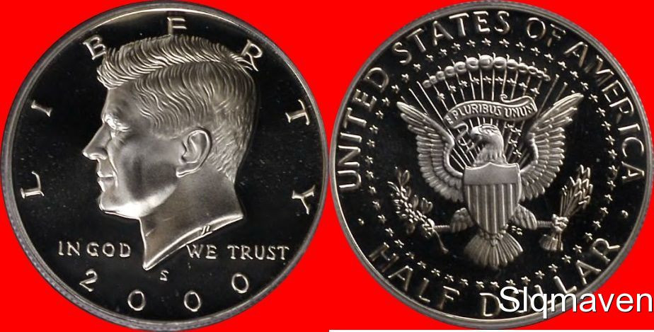 2000 Clad Kennedy Half Dollar Deep Cameo Gem Proof