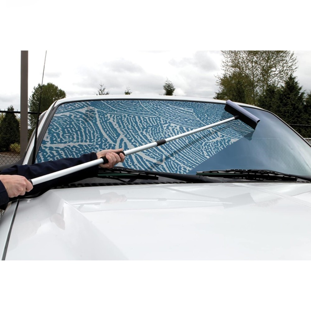 38" Extendable Window Squeegee Cleaner Long Handle Car Cleaning Window Glass