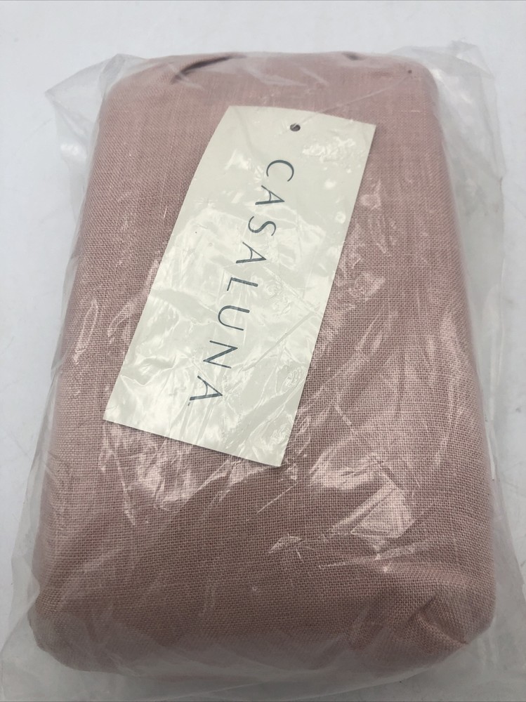 Casaluna King 100% Washed Hemp Solid Pillowcase Set Mesa Pink