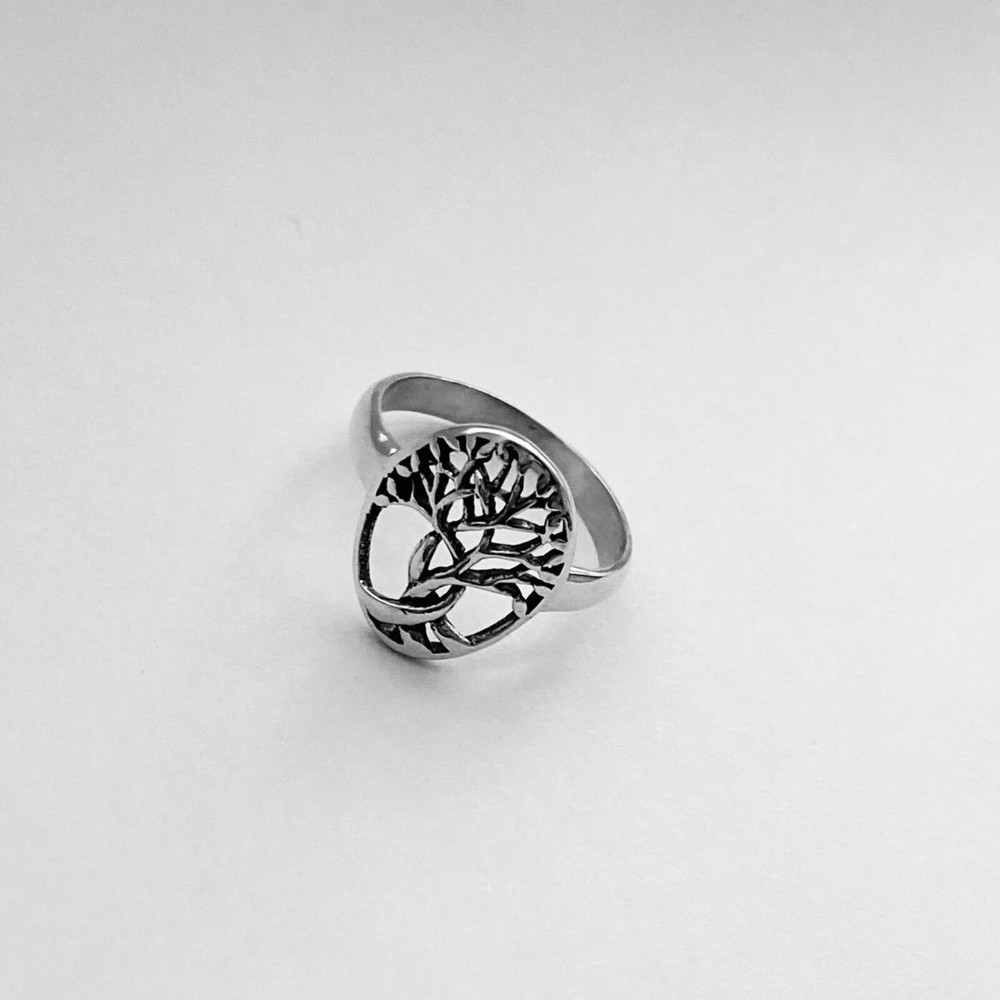 Sterling Silver Medium Tree of Life Ring, Fortune Ring, Silver Rings, Leaf Ring