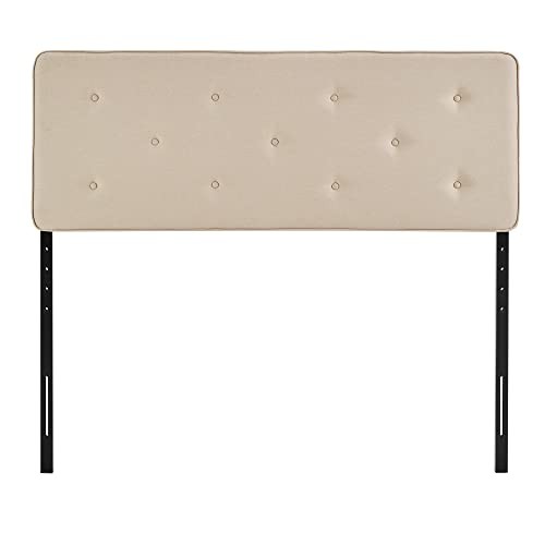 Maxwell Tufted Upholstered Headboard Queen Beige