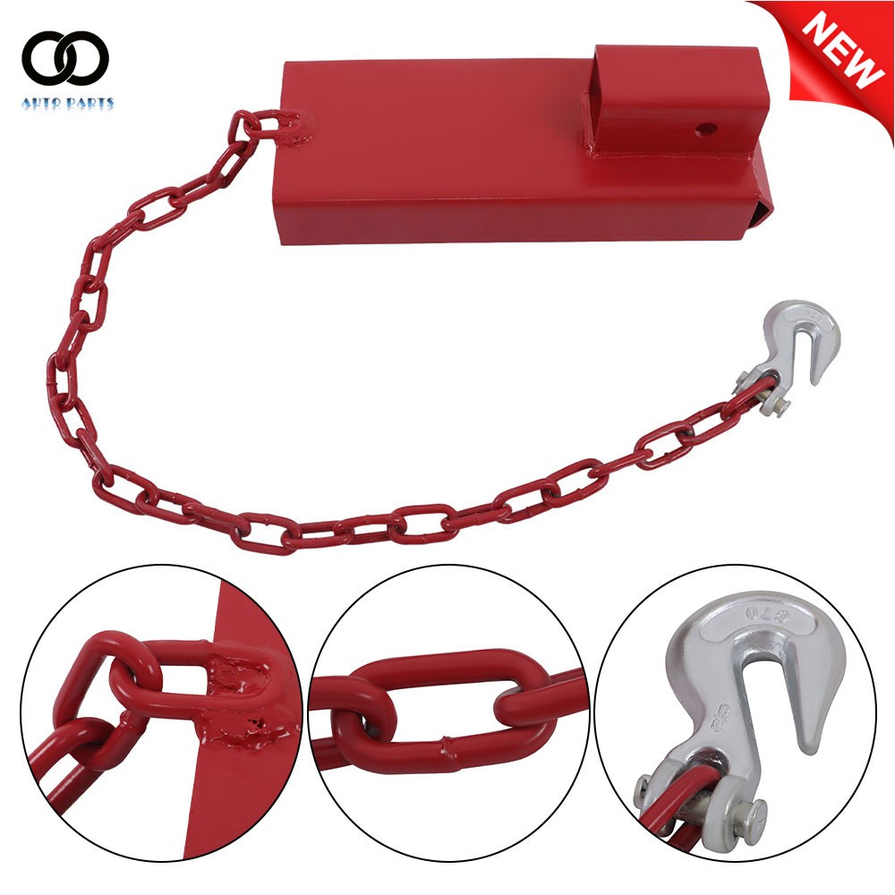 Red 2" Hitch Receiver Forklift Trailers Towing Adapter Pallet Forks Attachment