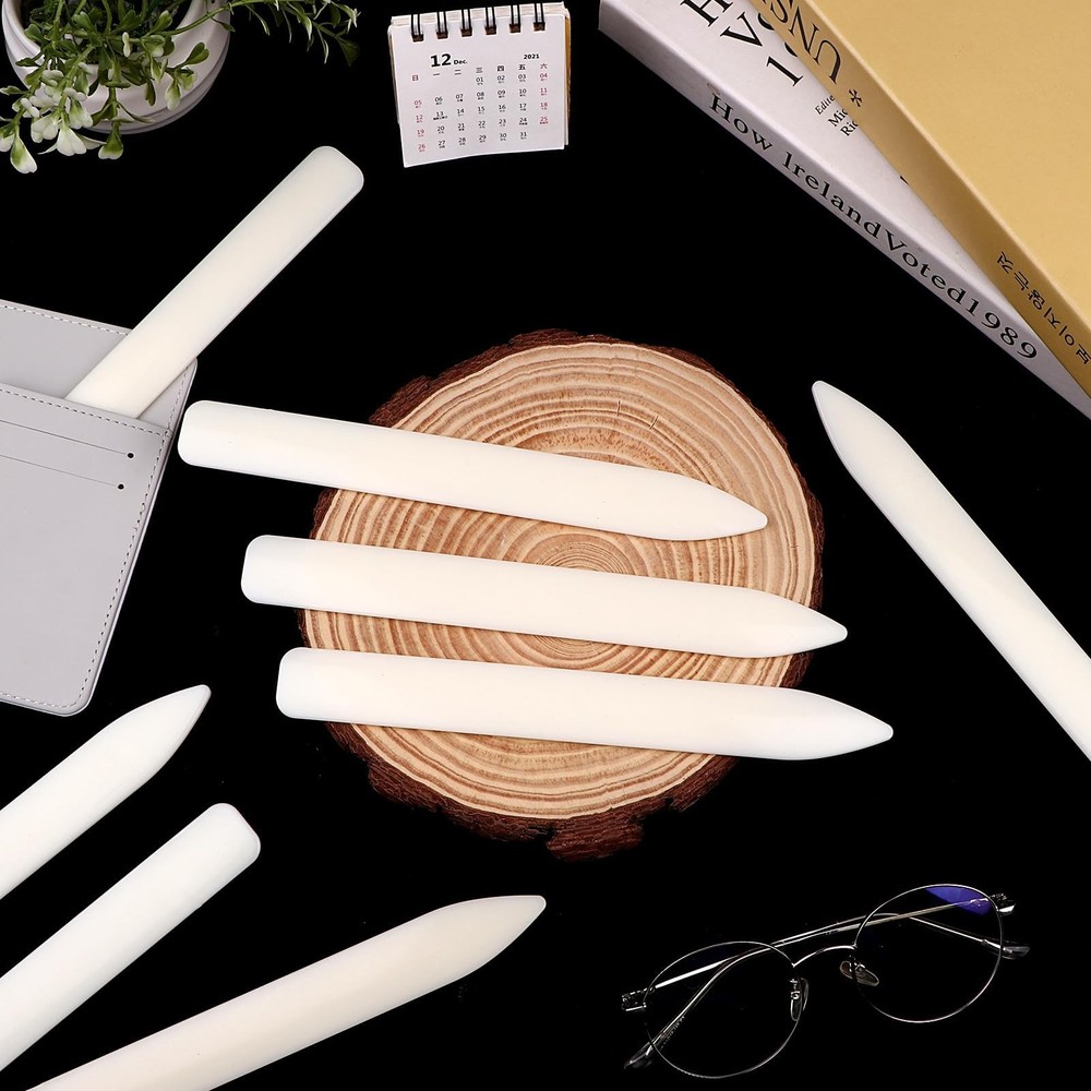 20 Pack Bone Folder Tool Plastic Crafts Scoring Folding White