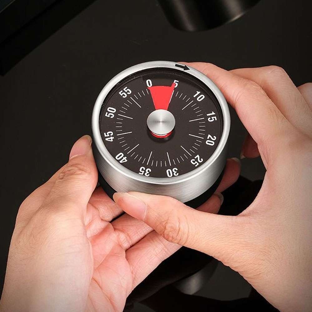 Mechanical Kitchen Timer 60min Countdown Cooking, Magnetic Back