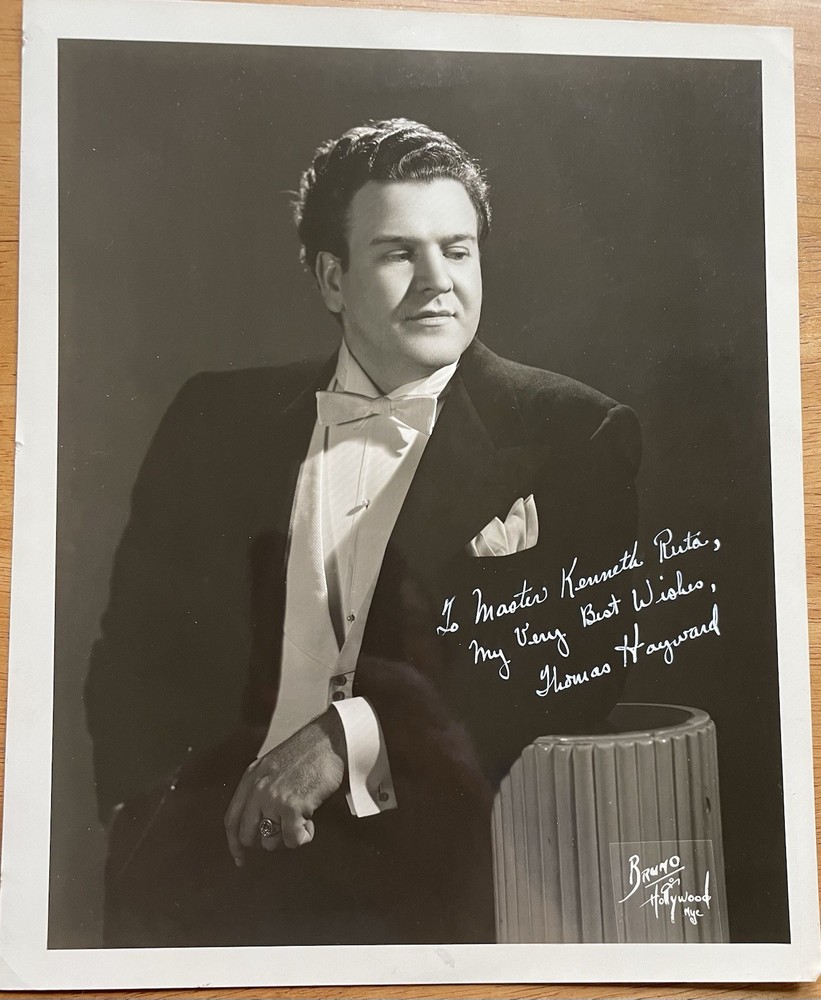 Tenor Thomas Hayward Autograph Photo