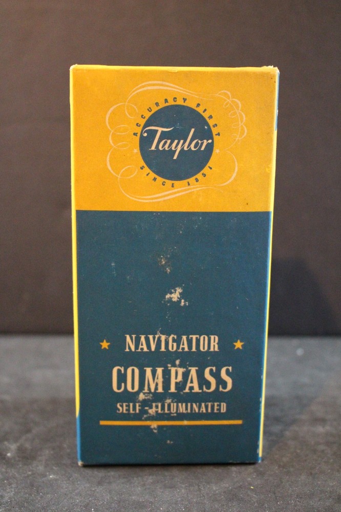 Vintage Compass - Taylor Navigator Compass - Self Illuminated - with Box