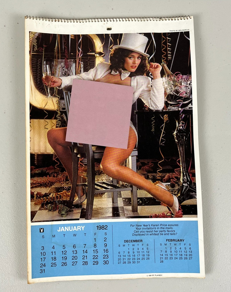 1982 Playboy Playmate Wall Calendar read description