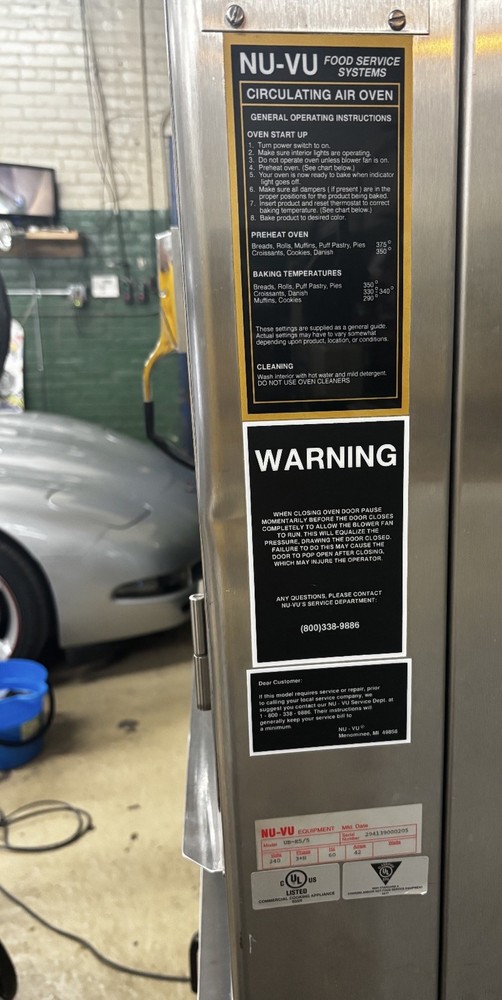 Nu-Vu Industrial Oven with Digital Temperature Control