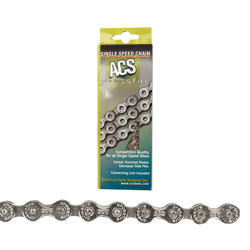 Acs ACS Chain Chain Acs 1/2x3/32 Crossfire Sil 106l Singlespeed