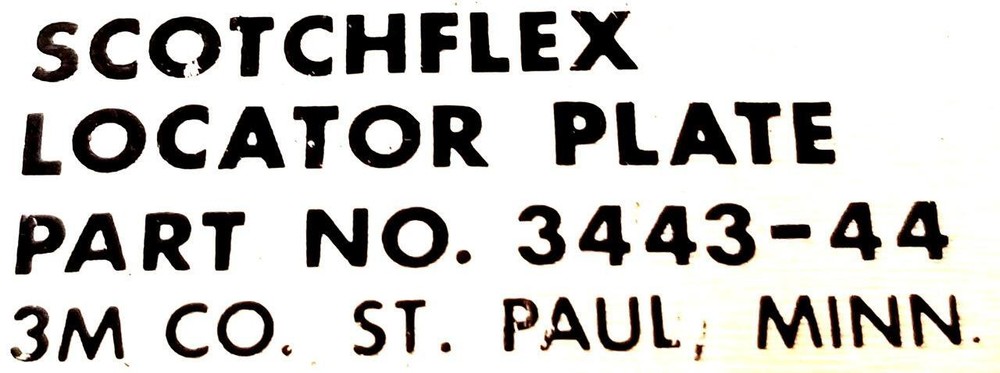 Scotchflex Deanco 3443-44 Locator Plate 3M