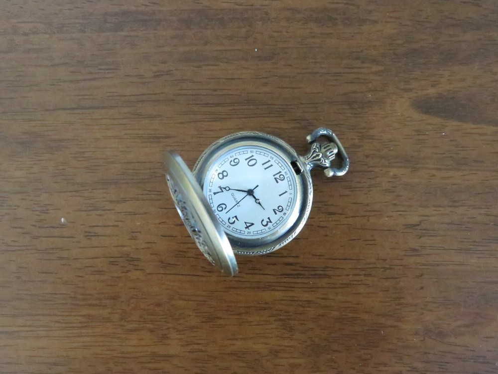 Pocket Watch HalfHunter Goldtone Collectable Quartz