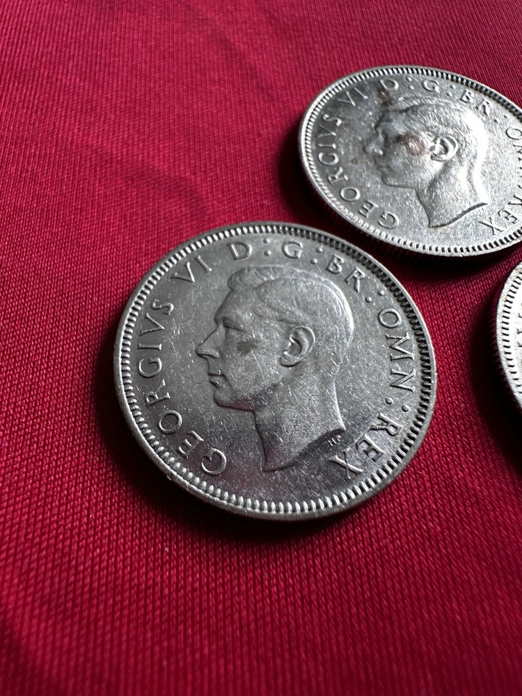 X3 silver shillings coins #33