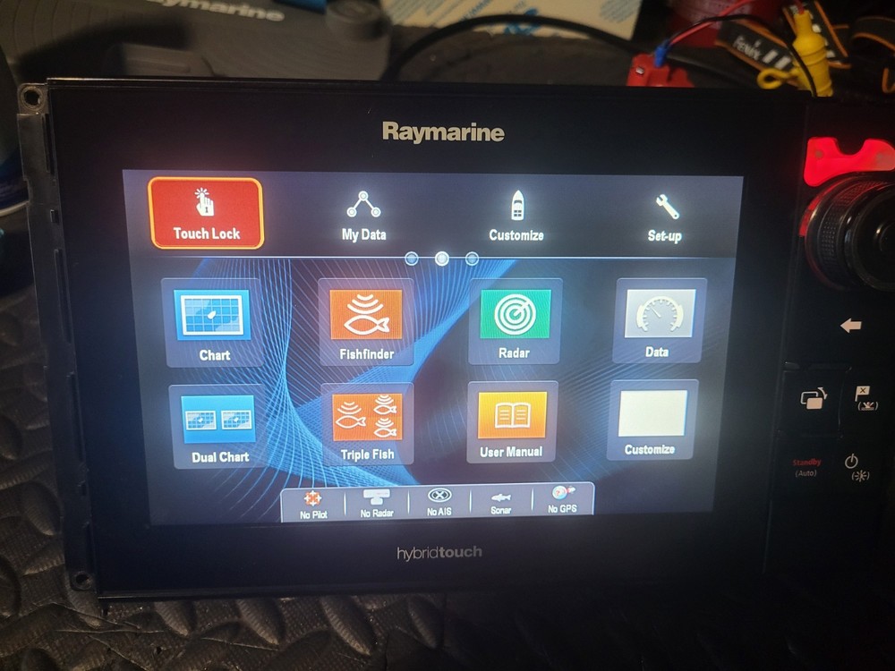 Raymarine eS97 HybridTouch 9" MFD GPS Chartplotter E70274 - *BAD TOUCH, AS-IS*