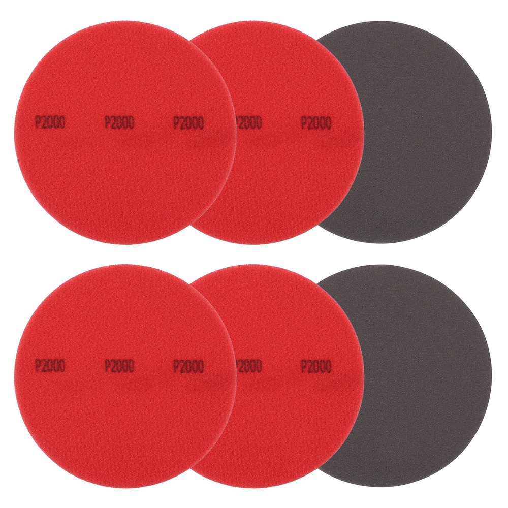 Bowling Ball Sanding Pads, 5" Hook & Loop Polishing Discs Grit 2000 6 Pack