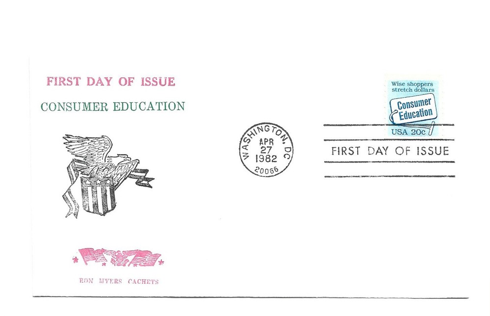 2005  Consumer Education coil Ron Myers Cachets FDC
